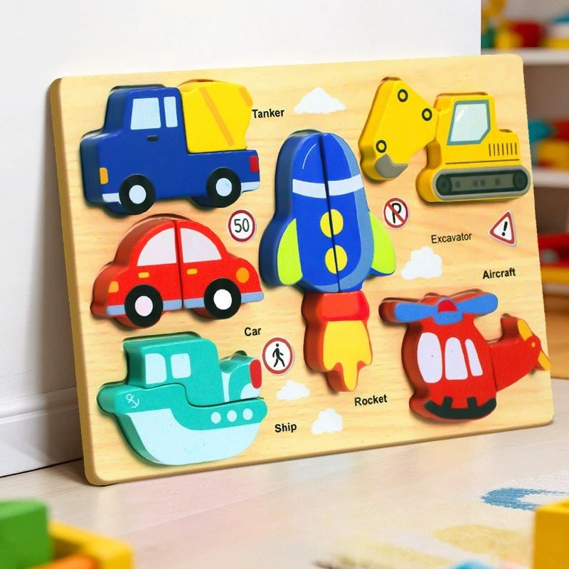 Wooden Theme Learning Puzzles