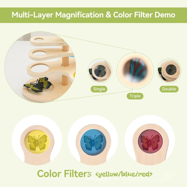 Wooden Insect Observation and Color Filter Set for Kids