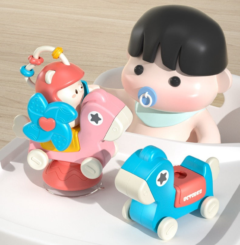 Baby 5-in-1 Activity Horse Toy with Suction Base