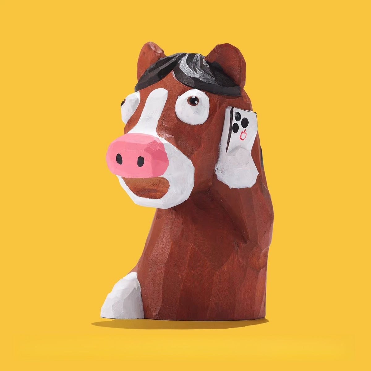 Hand-Carved Wooden Animal Figurine
