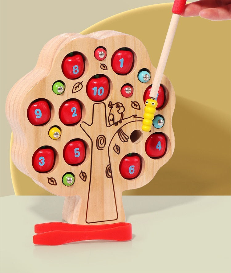 Magnetic Apple Tree Counting and Catching Toy