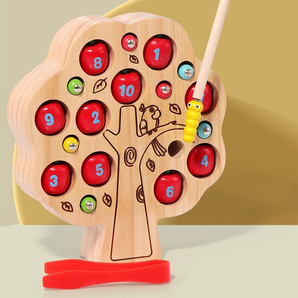 Magnetic Apple Tree Counting and Catching Toy