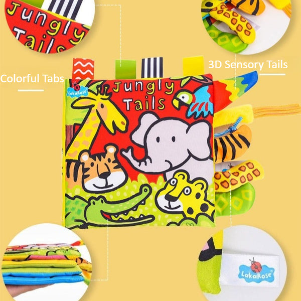 LakaRose Baby Sensory Soft Book - Crinkle & Squeak Animals