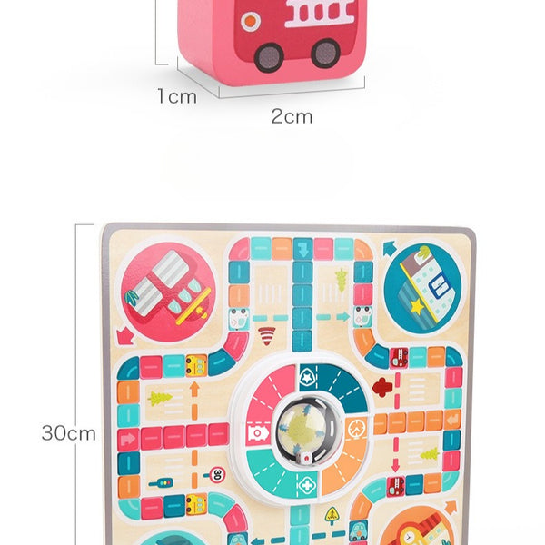 Traffic City 2-in-1 Wooden Board Game