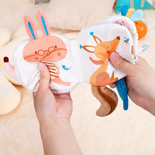 Multi-Sensory Animal Tail Soft Book for Babies