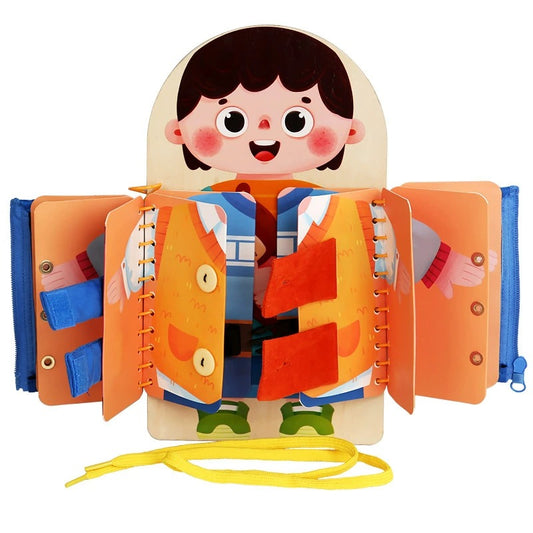 Toddler Life Skills Wooden Busy Board