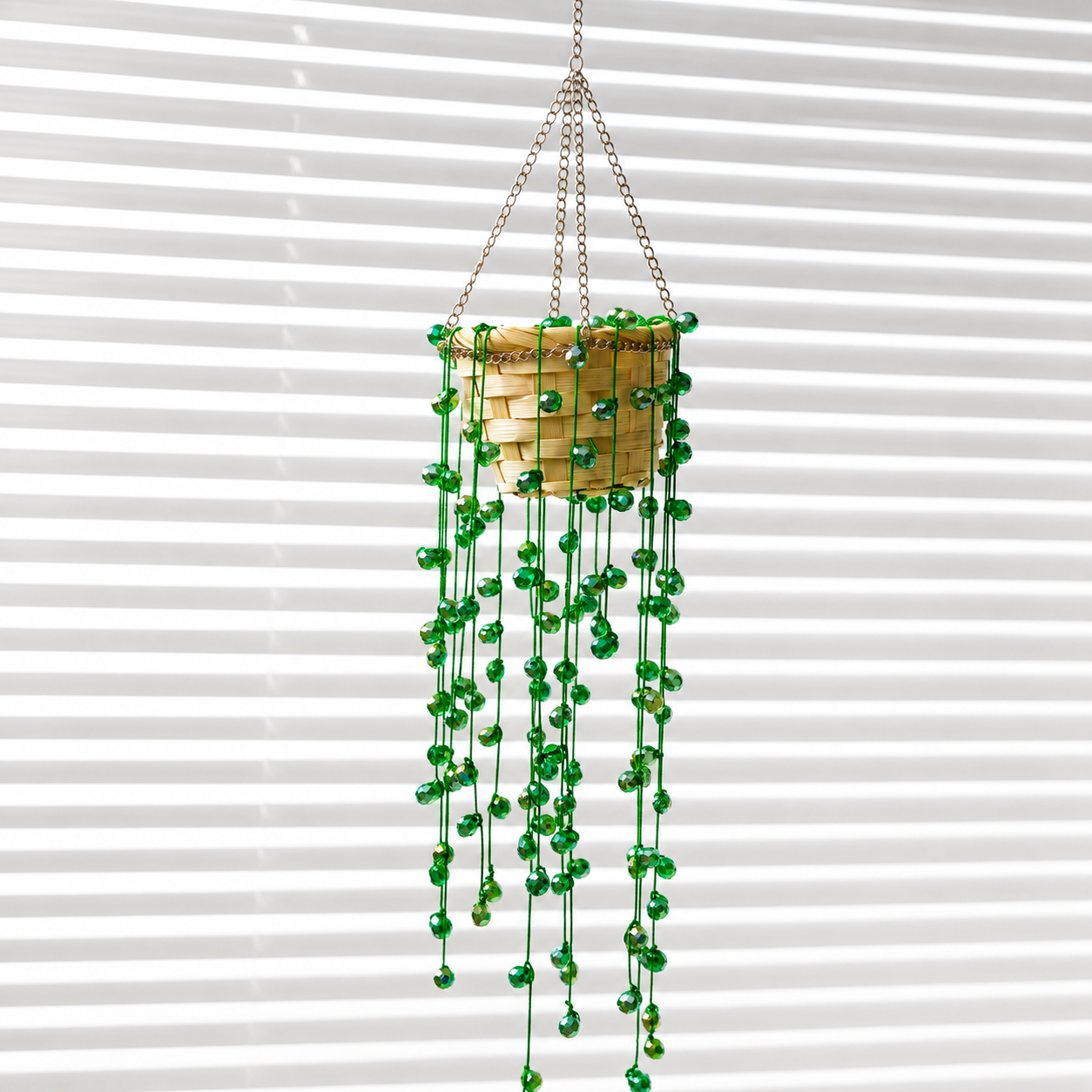 Light-Catching Beaded Plant Decor