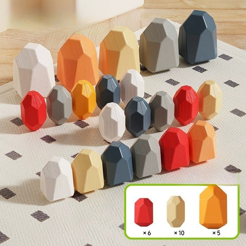Stacking Stone Building Blocks - 21 Piece Set