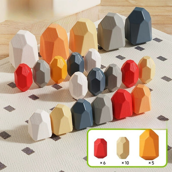 Stacking Stone Building Blocks - 21 Piece Set