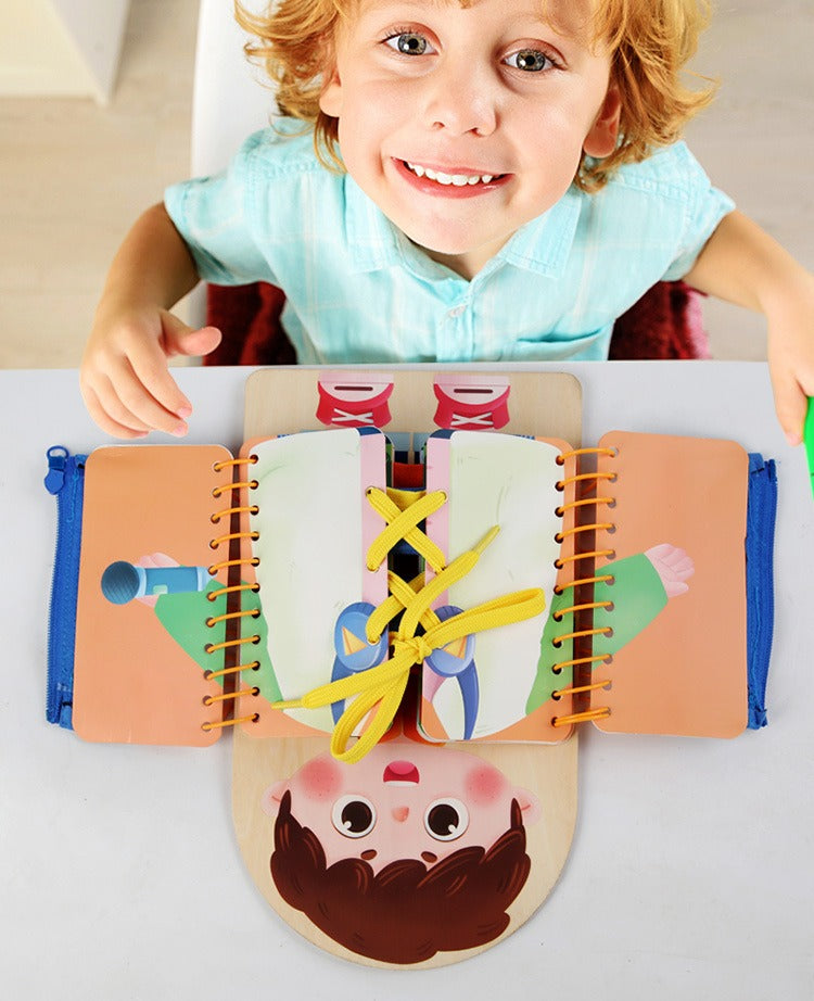 Toddler Life Skills Wooden Busy Board