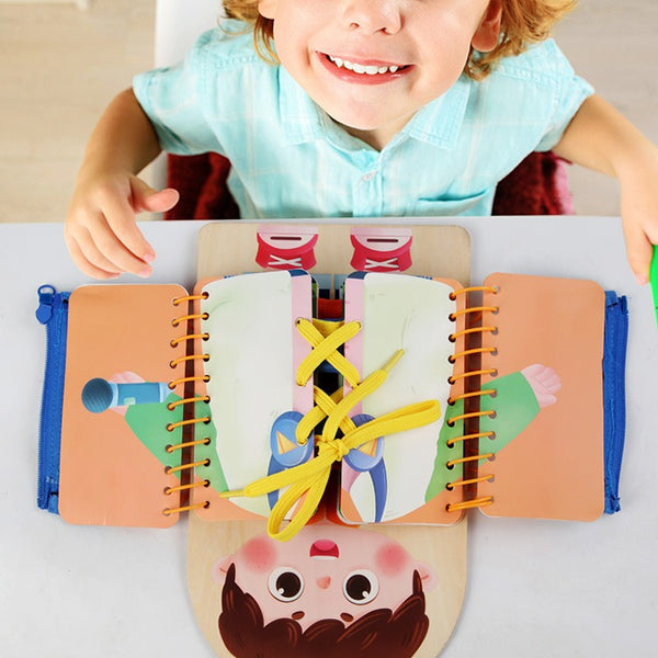 Toddler Life Skills Wooden Busy Board