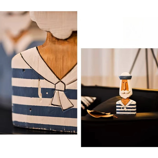 Paulownia Wood Sailor Character Ornament