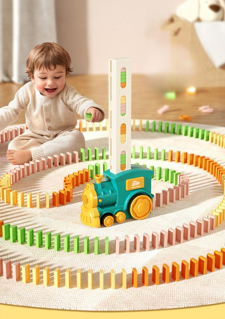Automatic Domino-Laying Toy Train