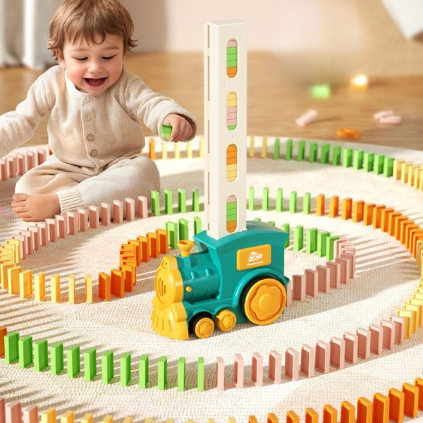 Automatic Domino-Laying Toy Train