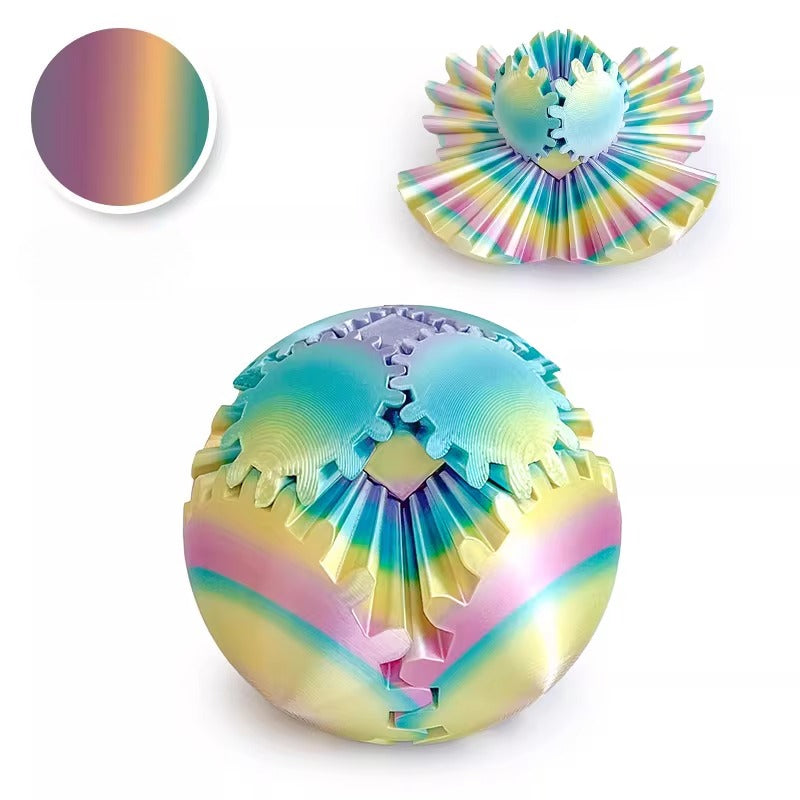 Kinetic 3D Printed Infinite Gear Sphere