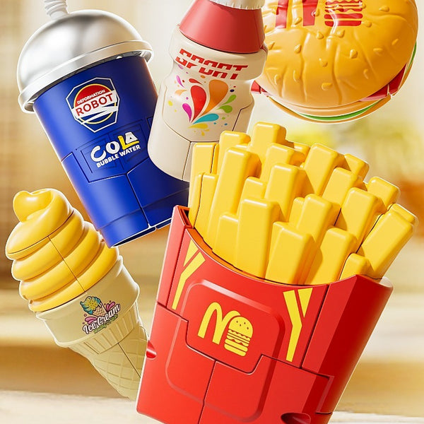Food Transformation Robot Action Figure Set