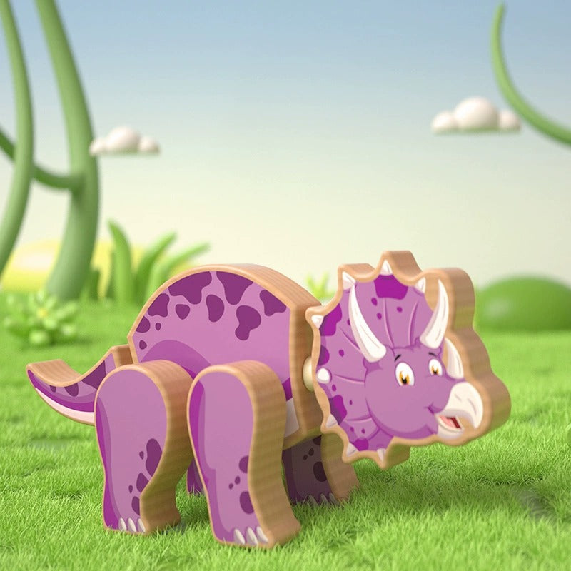 Wooden Dinosaur Assembly Puzzle