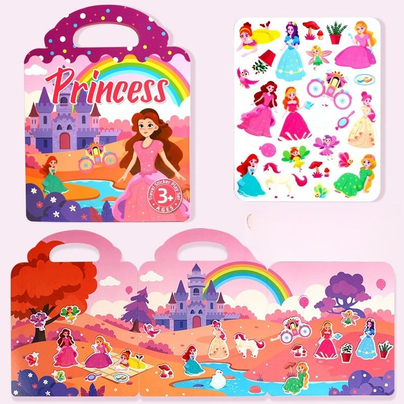 Reusable Travel Sticker Book Activity Kit