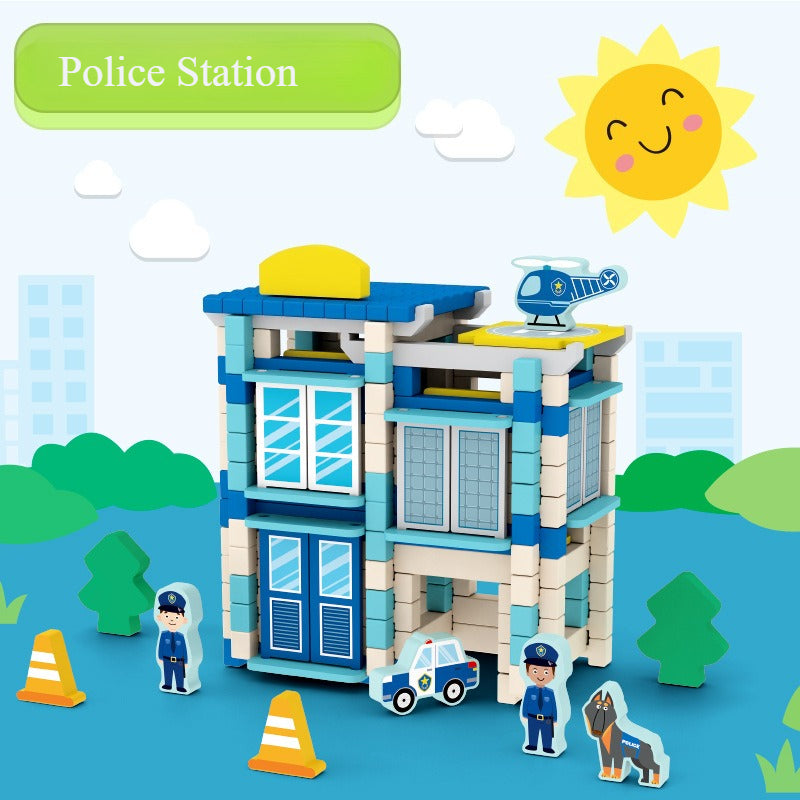 Little Architect Wooden Village Building Sets