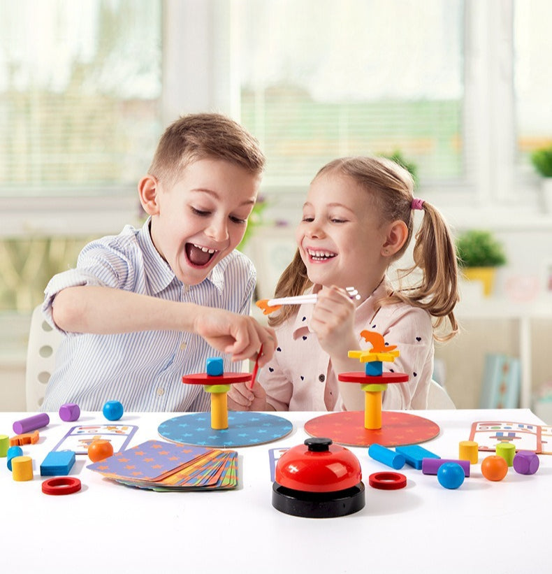 Clip Clip Happy Wooden Stacking Game