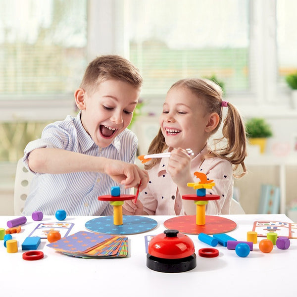 Clip Clip Happy Wooden Stacking Game