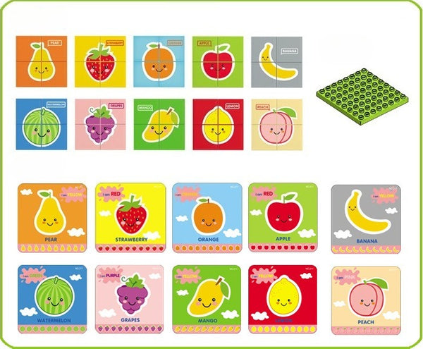 Wooden Early Learning Fruit & Vegetable Puzzles