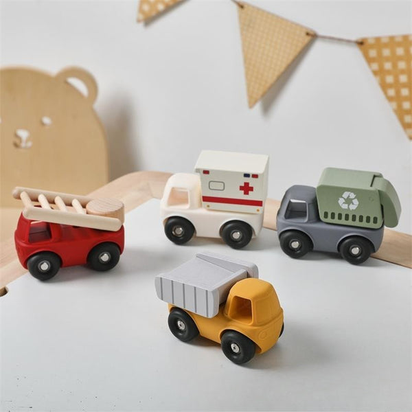 Silicone & Wood Convertible Vehicle Set