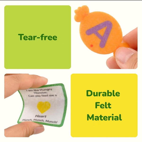 Felt Monster Learning Game: Letters, Shapes & Words