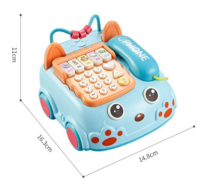 Toddler Interactive Telephone Car with Music and Lights