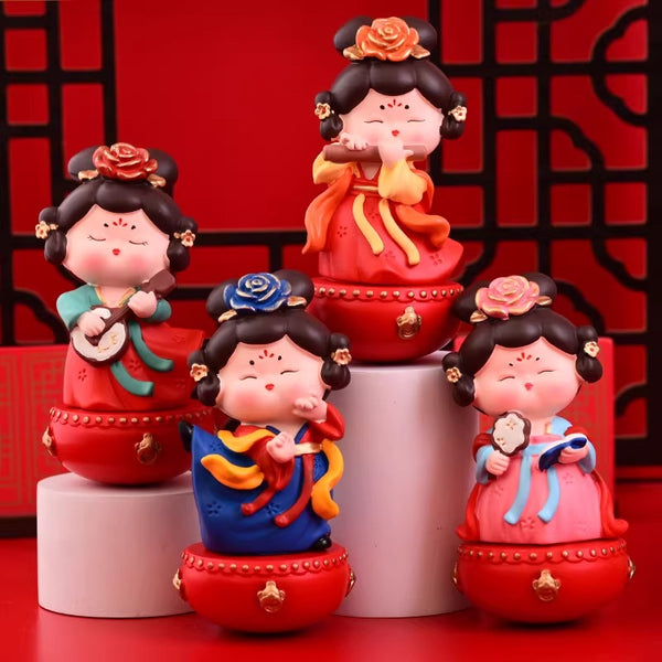 Tang Dynasty Lady Resin Tumbler Ornament
