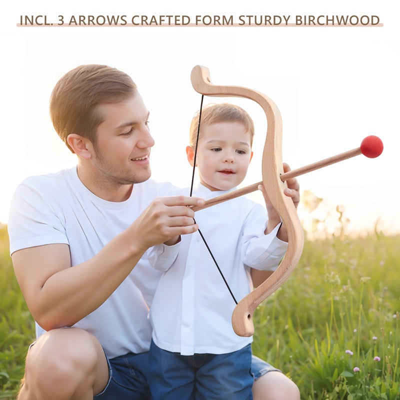 Personalised Wooden Bow & Arrow Set – Safe Foam-Tip Arrows | Outdoor Play Gift