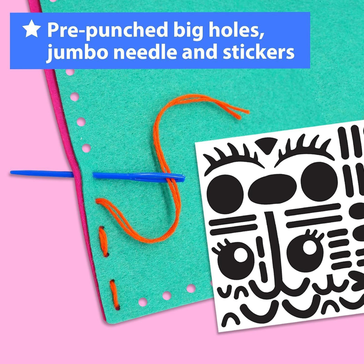 My First Sewing Kit: 8-Pack Animal & Fashion Felt Crafts