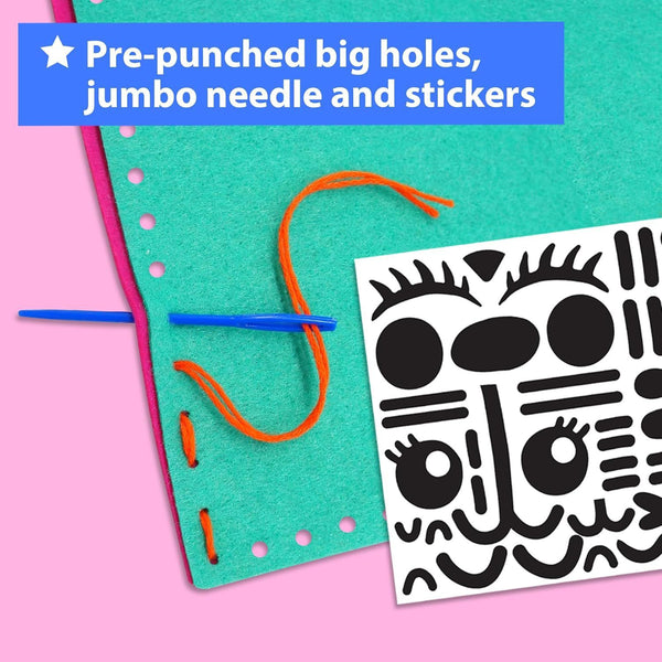 My First Sewing Kit: 8-Pack Animal & Fashion Felt Crafts