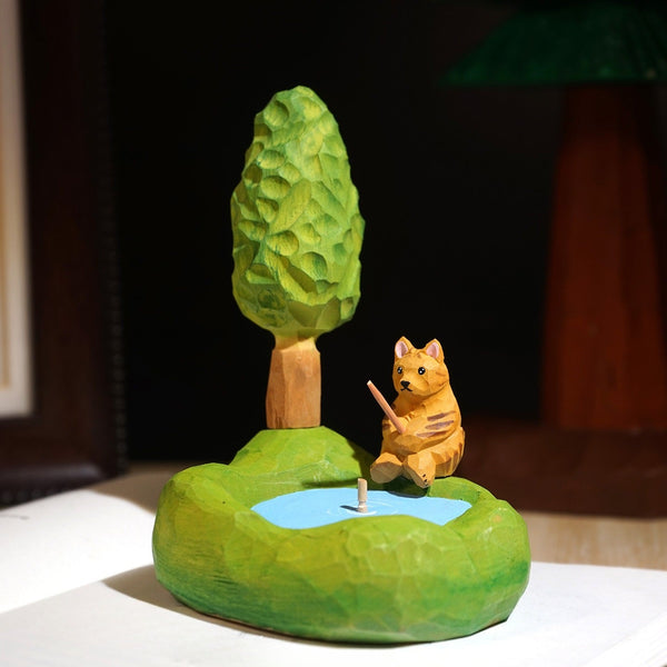 Hand-Carved Wooden Tree Desktop Ornament FantastiKurios
