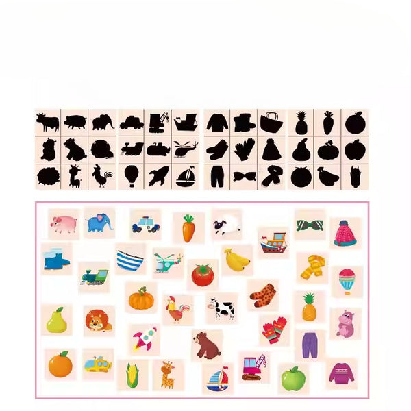 Wooden Shadow Matching Puzzle