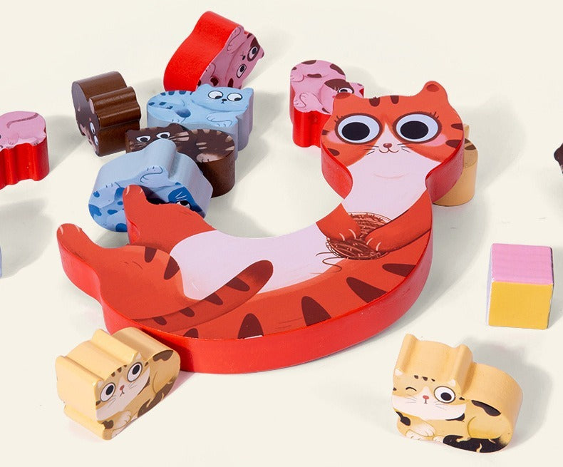 Wooden Animal Balance Stacking Game