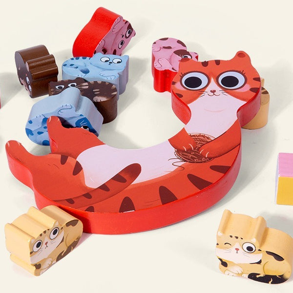Wooden Animal Balance Stacking Game