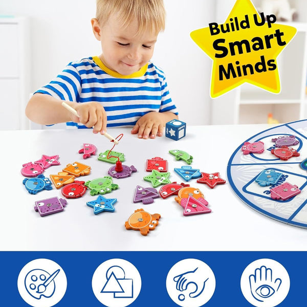 Magnetic Fishing Game: Color and Shape Matching