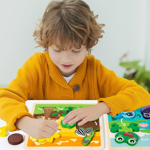 Growth Cycle Wooden Puzzles for Kids