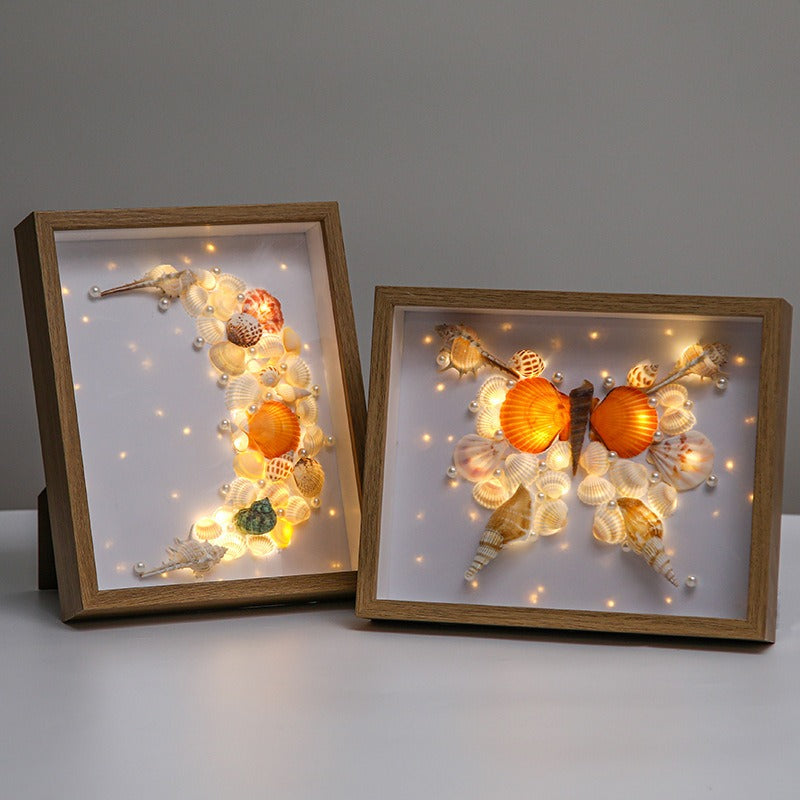 DIY Shell Art Frame Night Light Kit