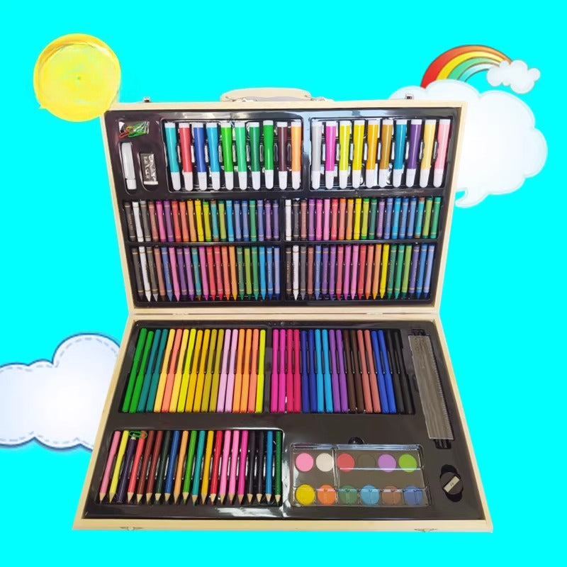 180-Piece Wooden Box Art Set