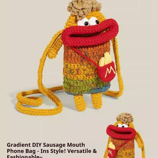 Cartoon Character Plush Phone Bag