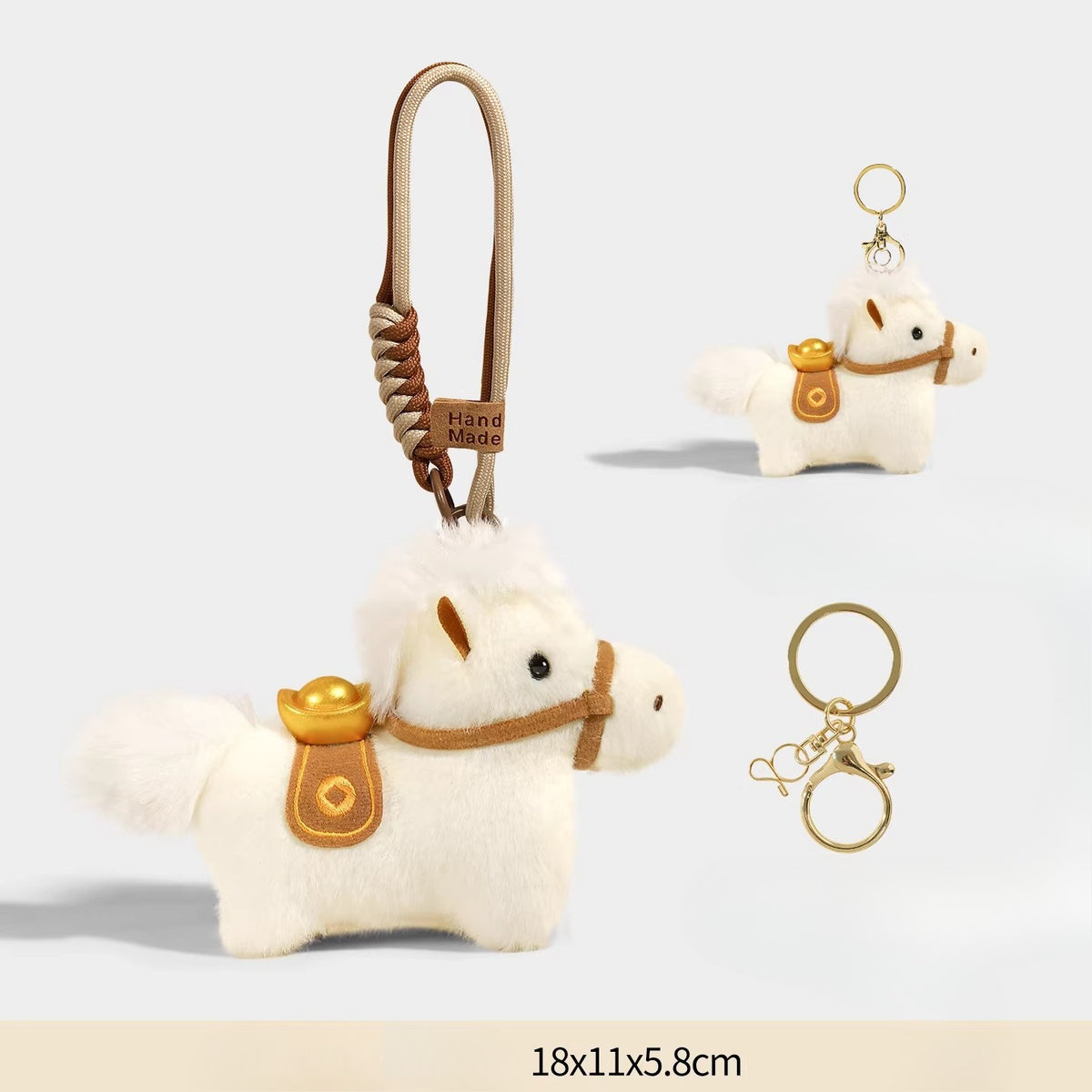 Plush Pony Bag Charm and Keychain