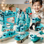 35-Piece Magnetic Military Transformation Set with Storage Box