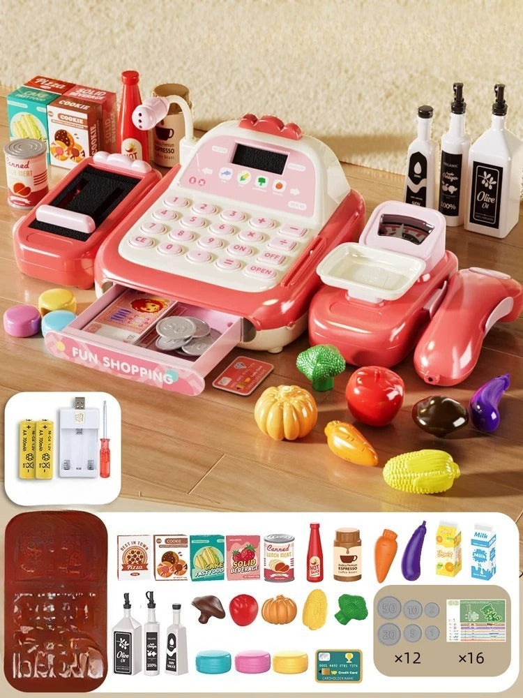 Interactive Toy Cash Register with Calculator and Intercom