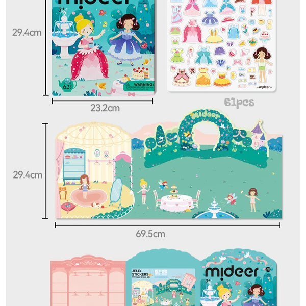 Mideer Reusable Jelly Sticker Book Set