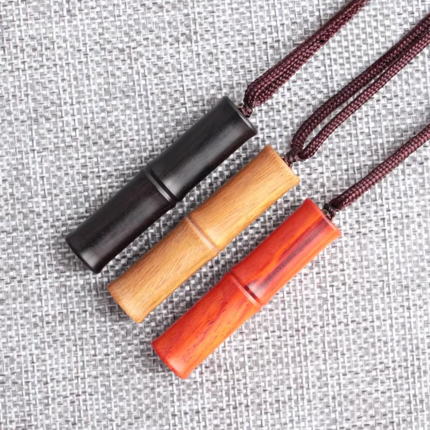 Sandalwood Secret Message Scroll Necklace