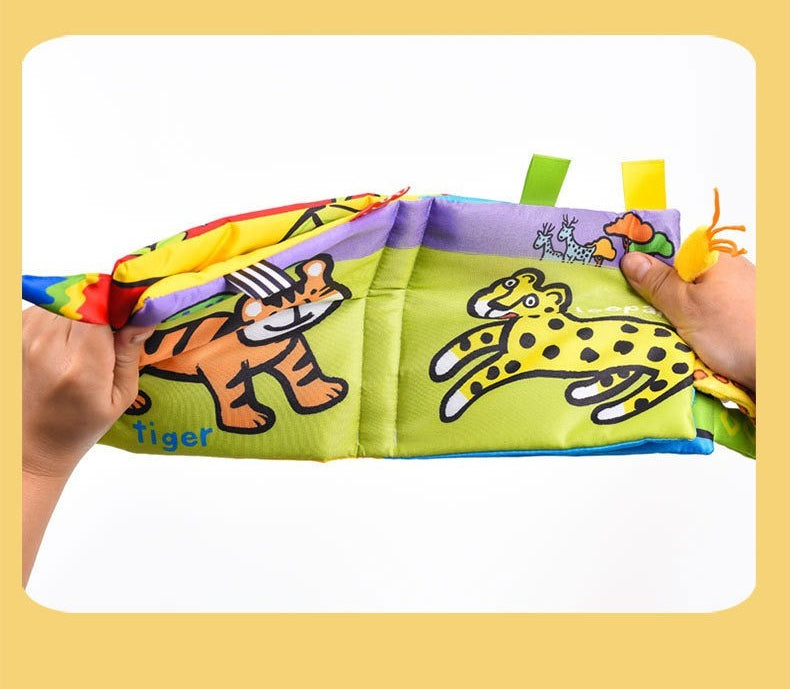 LakaRose Baby Sensory Soft Book - Crinkle & Squeak Animals