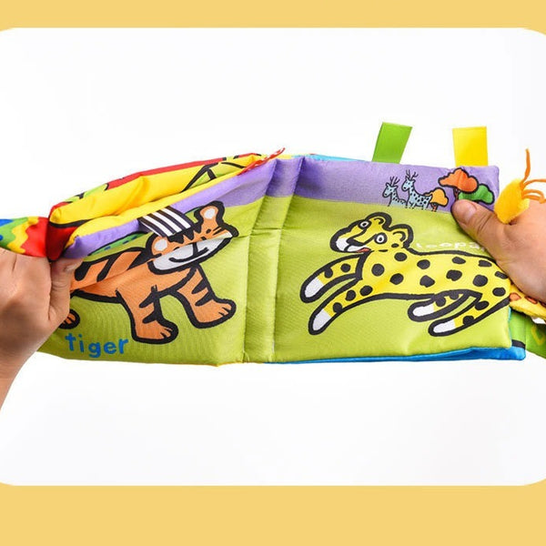 LakaRose Baby Sensory Soft Book - Crinkle & Squeak Animals