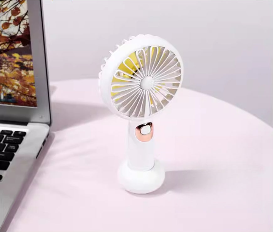 Portable Handheld Fan with Integrated Bluetooth Speaker